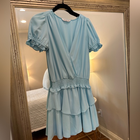 Amanda Uprichard Velma Dress in Ice Blue. Size XS - Picture 3 of 4